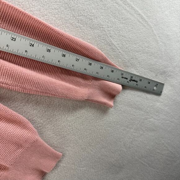 J Crew Sweater men's Large Pink Cotton Seed Stitch Lightweight Crew Preppy NEW - Picture 7 of 10